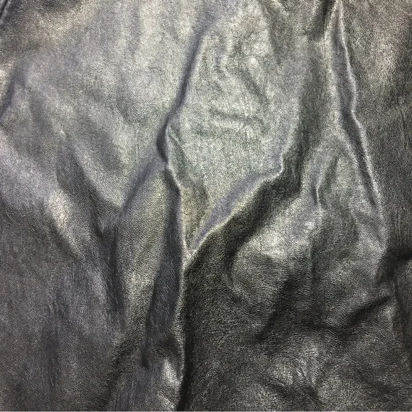 American Eagle Black Skater Faux Leather Mini Skirt - Picture 2 of 11